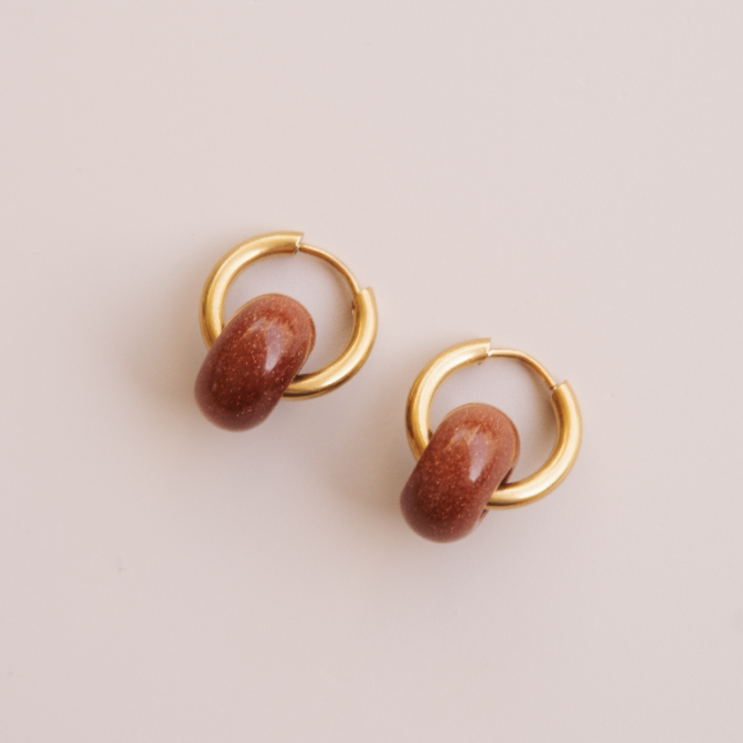 Arete Aventurina Roja Medi