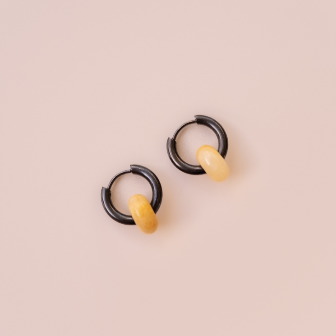 Arete Ágata Amarilla Mini