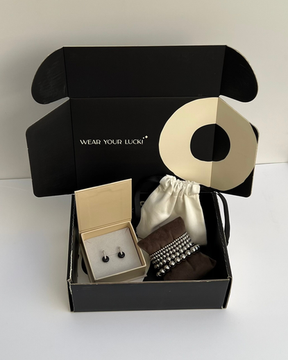 KIT SET PULSERAS + ARETES MINI DE CUARZO