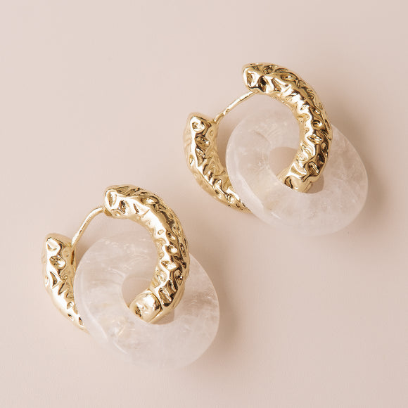 Arete Cuarzo Blanco Big