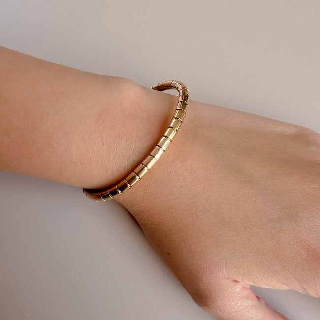 Pulsera tubo Rígida Oro Rosa