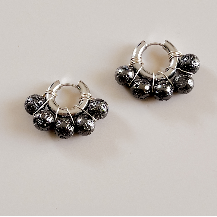 Arete Volcano Plata/Negro