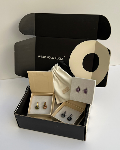 KIT MEDI ESSENTIALS: 3 pares de piedras medi + 2 pares de argollas