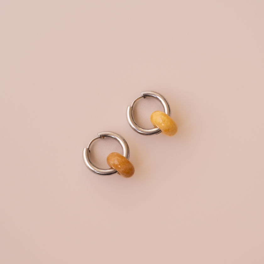 Arete Ágata Amarilla Mini