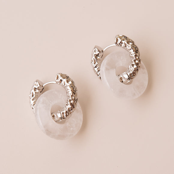 Arete Cuarzo Blanco Big