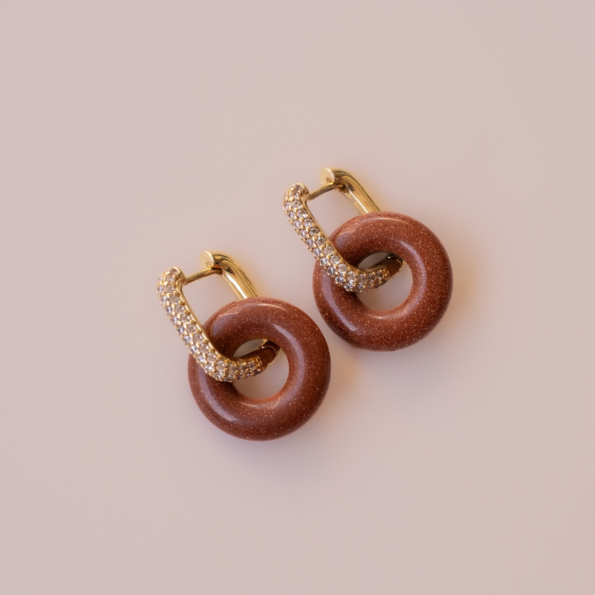 Arete Aventurina Roja Big
