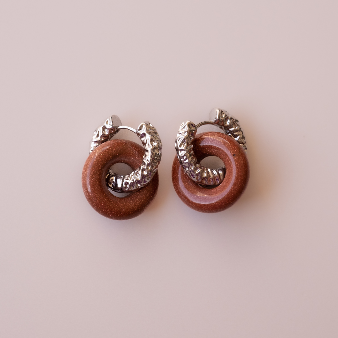 Arete Aventurina Roja Big