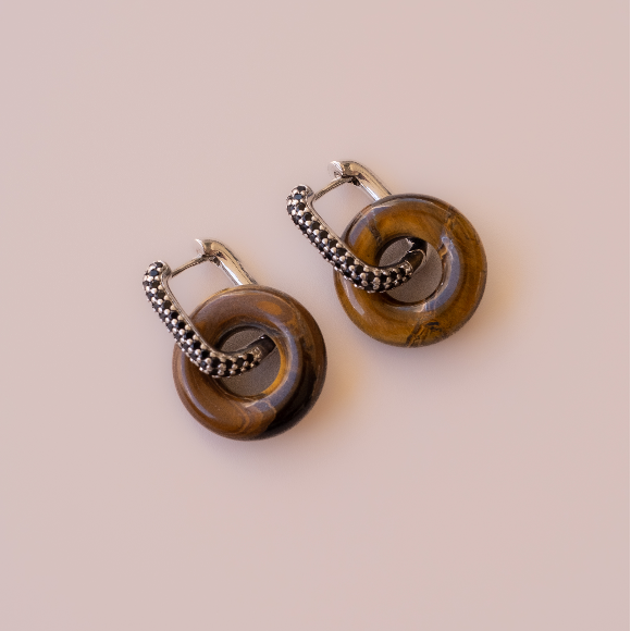 Arete Ojo de Tigre Big