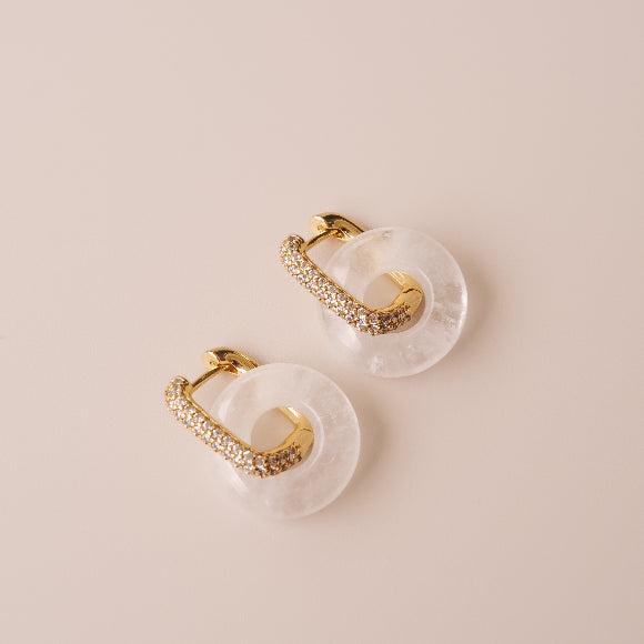 Arete Cuarzo Blanco Big