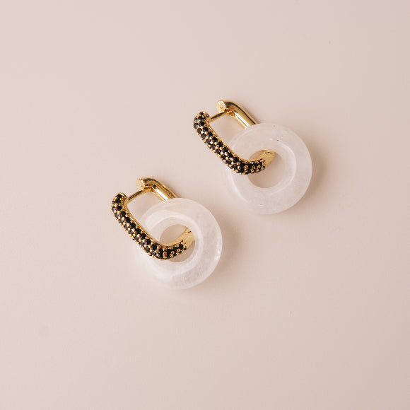 Arete Cuarzo Blanco Big