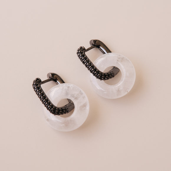 Arete Cuarzo Blanco Big