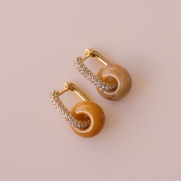 Arete Ágata Amarilla Medi