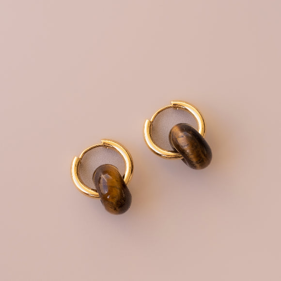 Arete Ojo de Tigre Medi