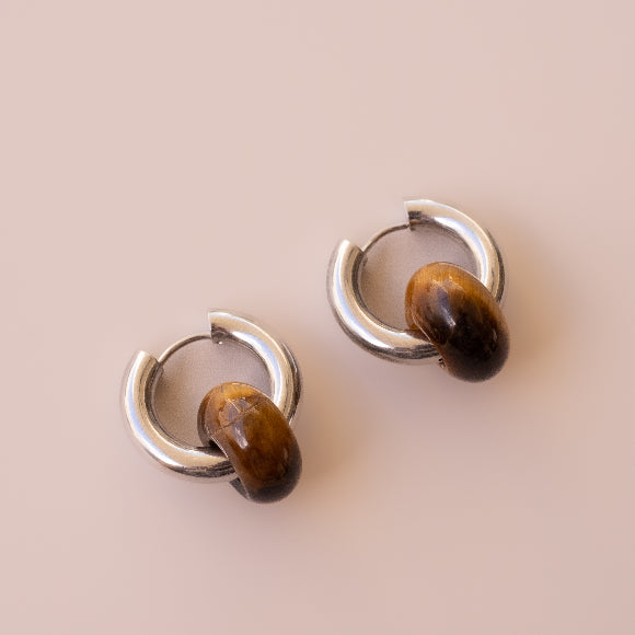 Arete Ojo de Tigre Medi