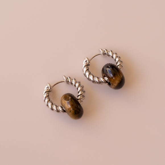Arete Ojo de Tigre Medi