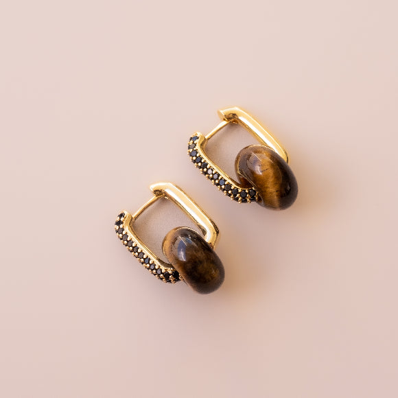 Arete Ojo de Tigre Medi