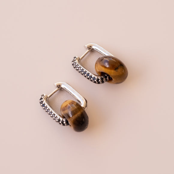 Arete Ojo de Tigre Medi