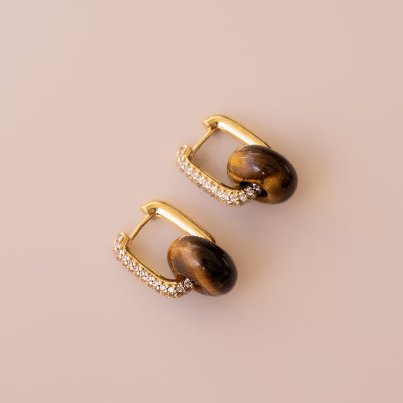 Arete Ojo de Tigre Medi