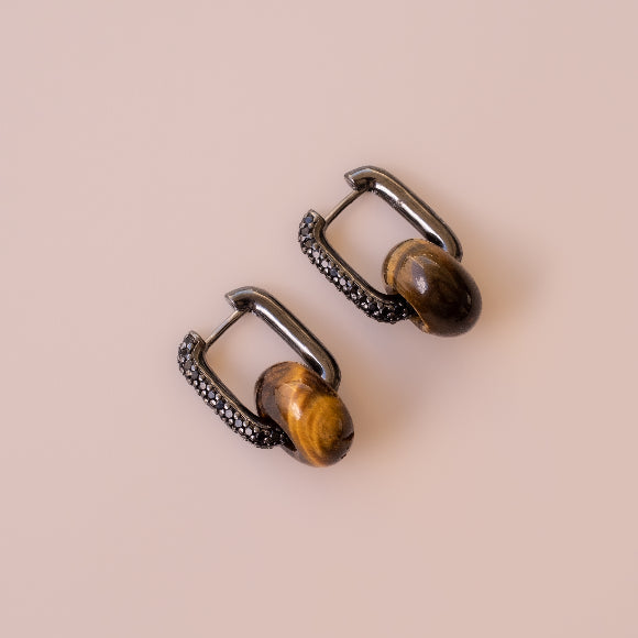 Arete Ojo de Tigre Medi