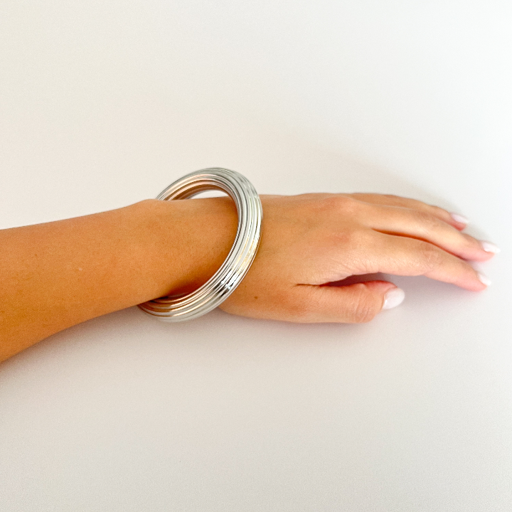 Pulsera Jumbo Retro Plata