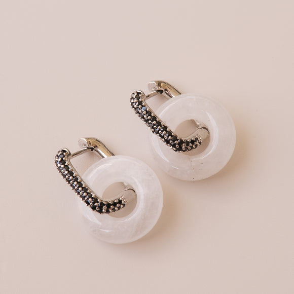 Arete Cuarzo Blanco Big