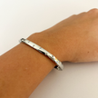 Pulsera Rígida Brillos Plata