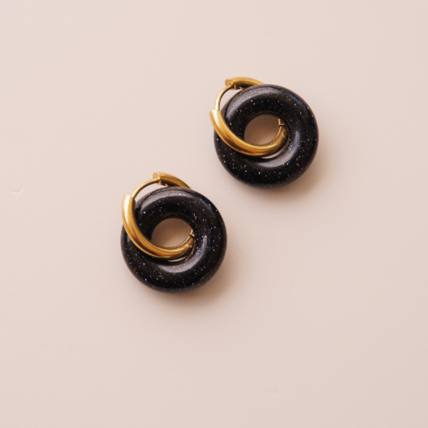Arete Aventurina Azul Big