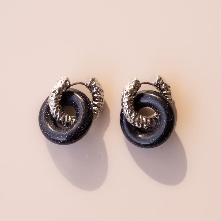 Arete Aventurina Azul Big