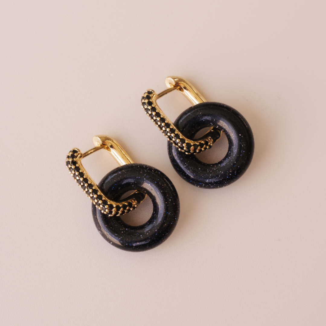 Arete Aventurina Azul Big