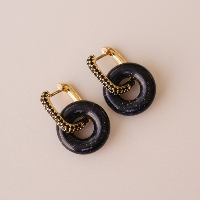 Arete Aventurina Azul Big