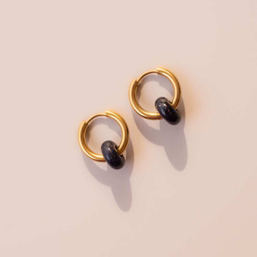 Arete Aventurina Azul Mini