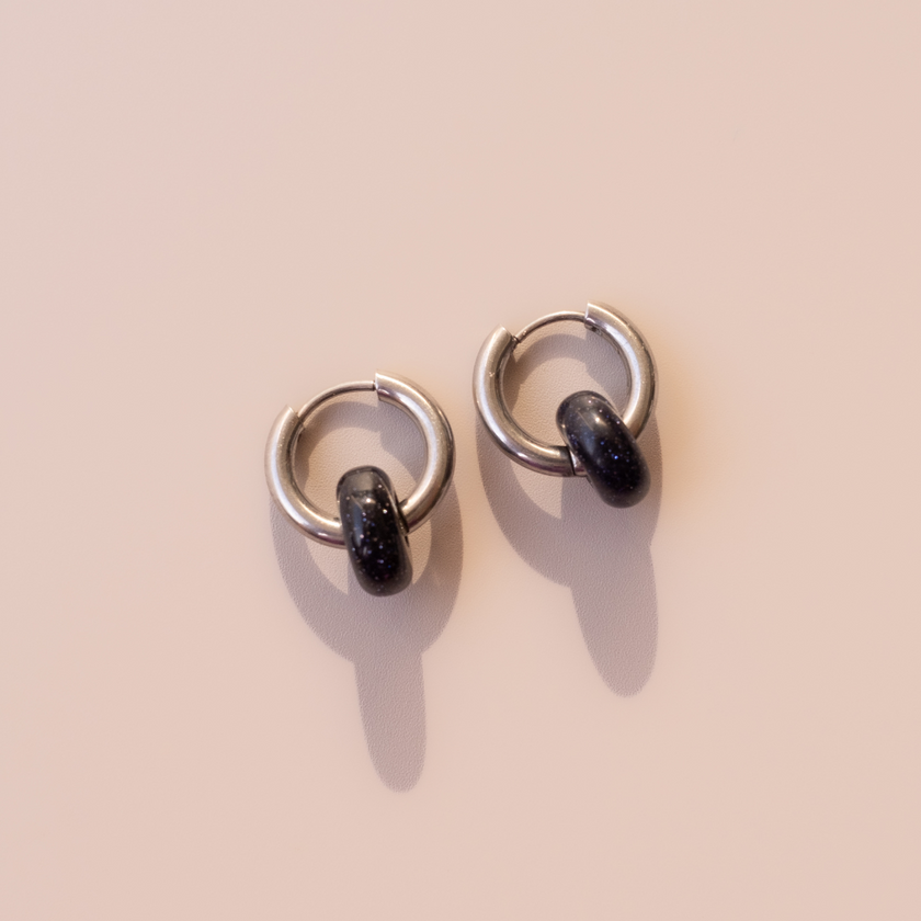 Arete Aventurina Azul Mini