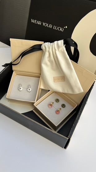 KIT MINI ESSENTIALS: 3 pares de piedras MINI + 2 argollas