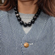 Drop 01. Obsidiana Plata 18 mm