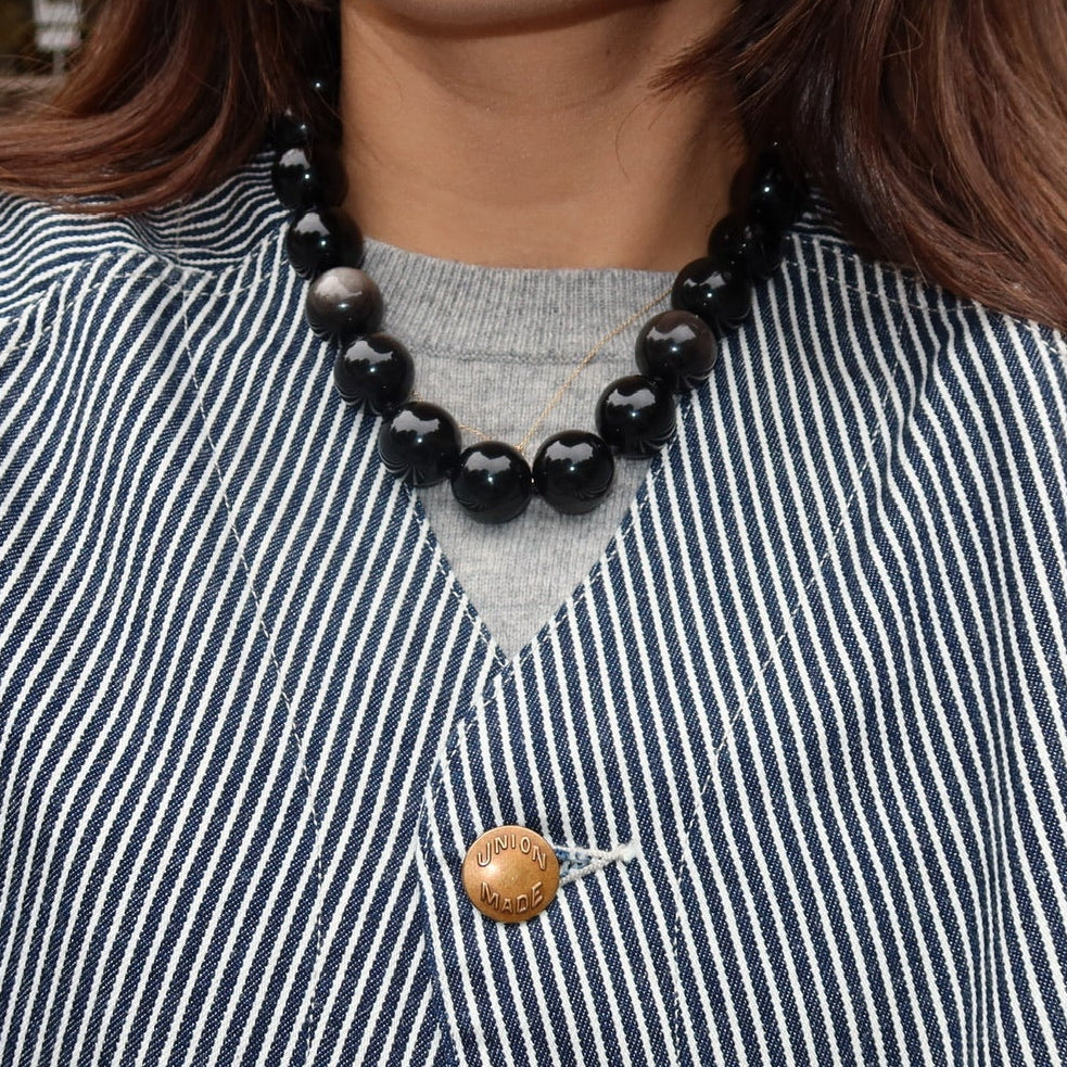 Drop 01. Obsidiana Plata 18 mm