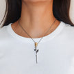 Collar Rosa Plata/Dorado
