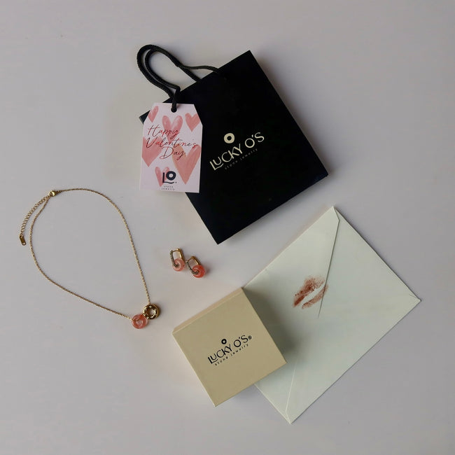 BEST SELLER: Collar Malú + aretes de cuarzo medi