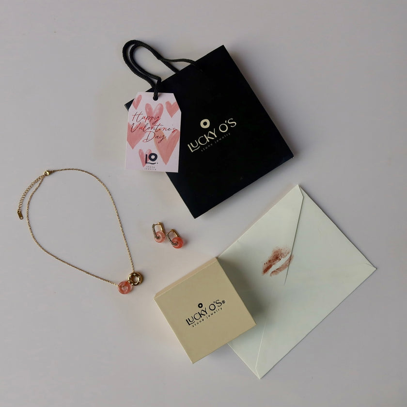 BEST SELLER: Collar Malú + aretes de cuarzo medi