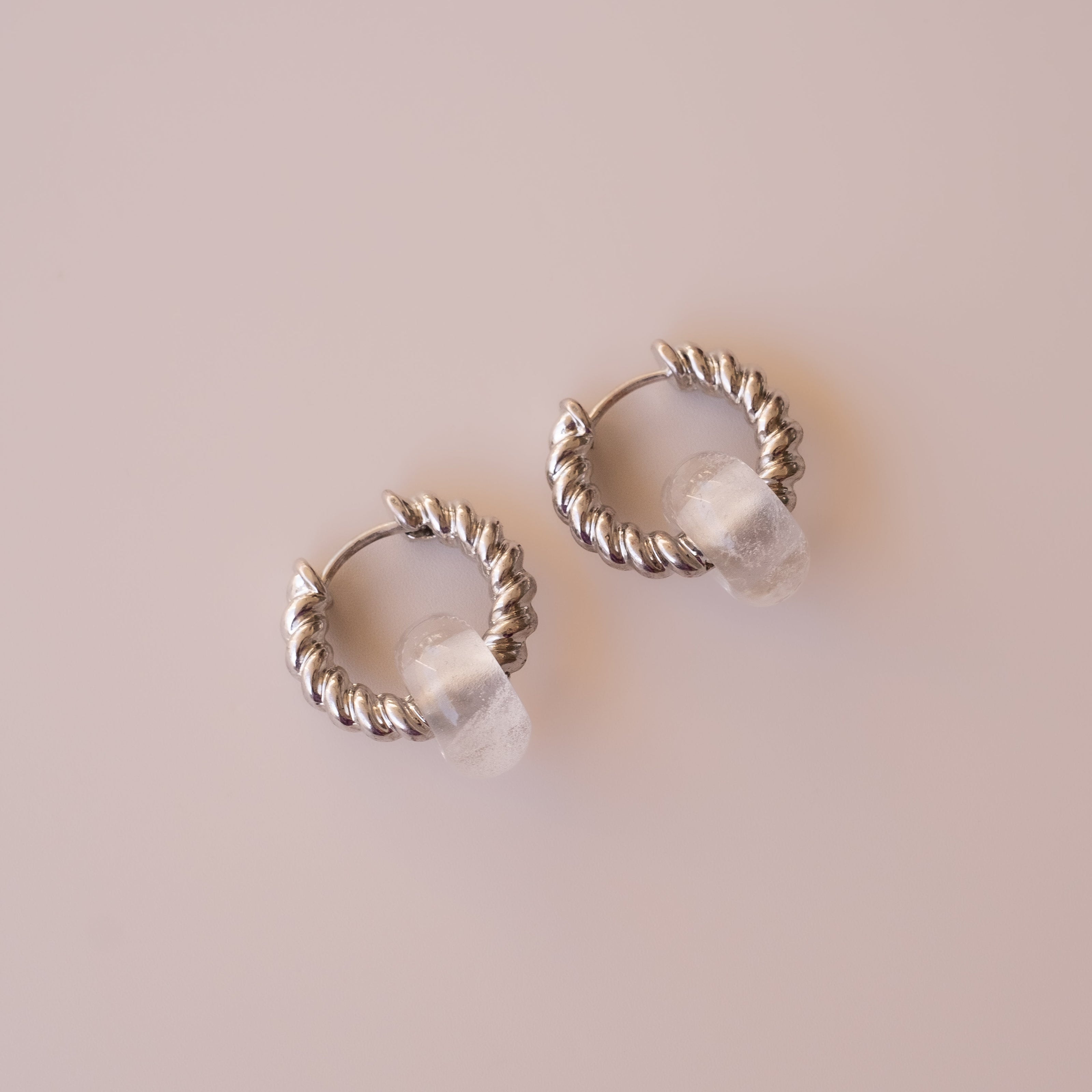 Arete Cuarzo Blanco Medi