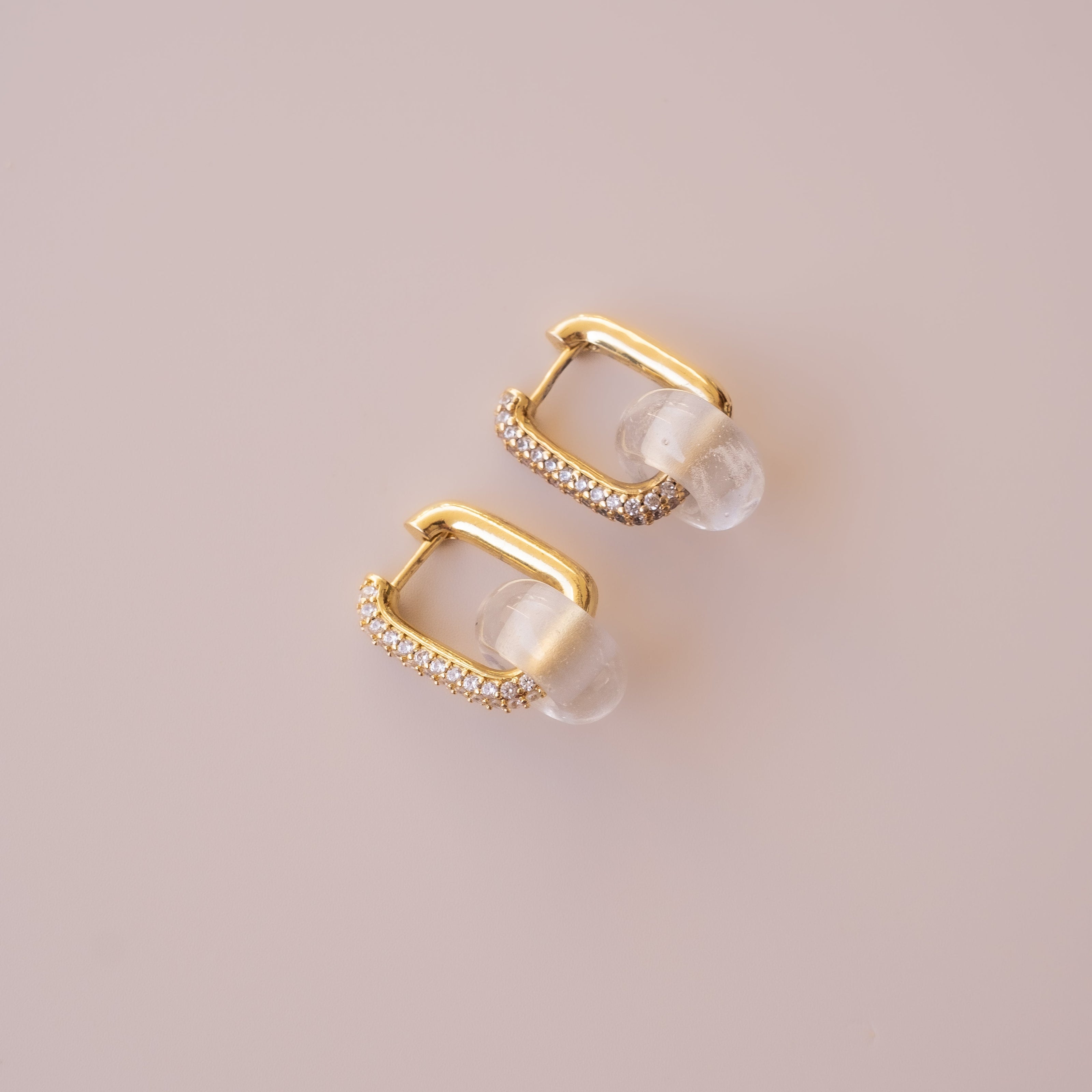 Arete Cuarzo Blanco Medi