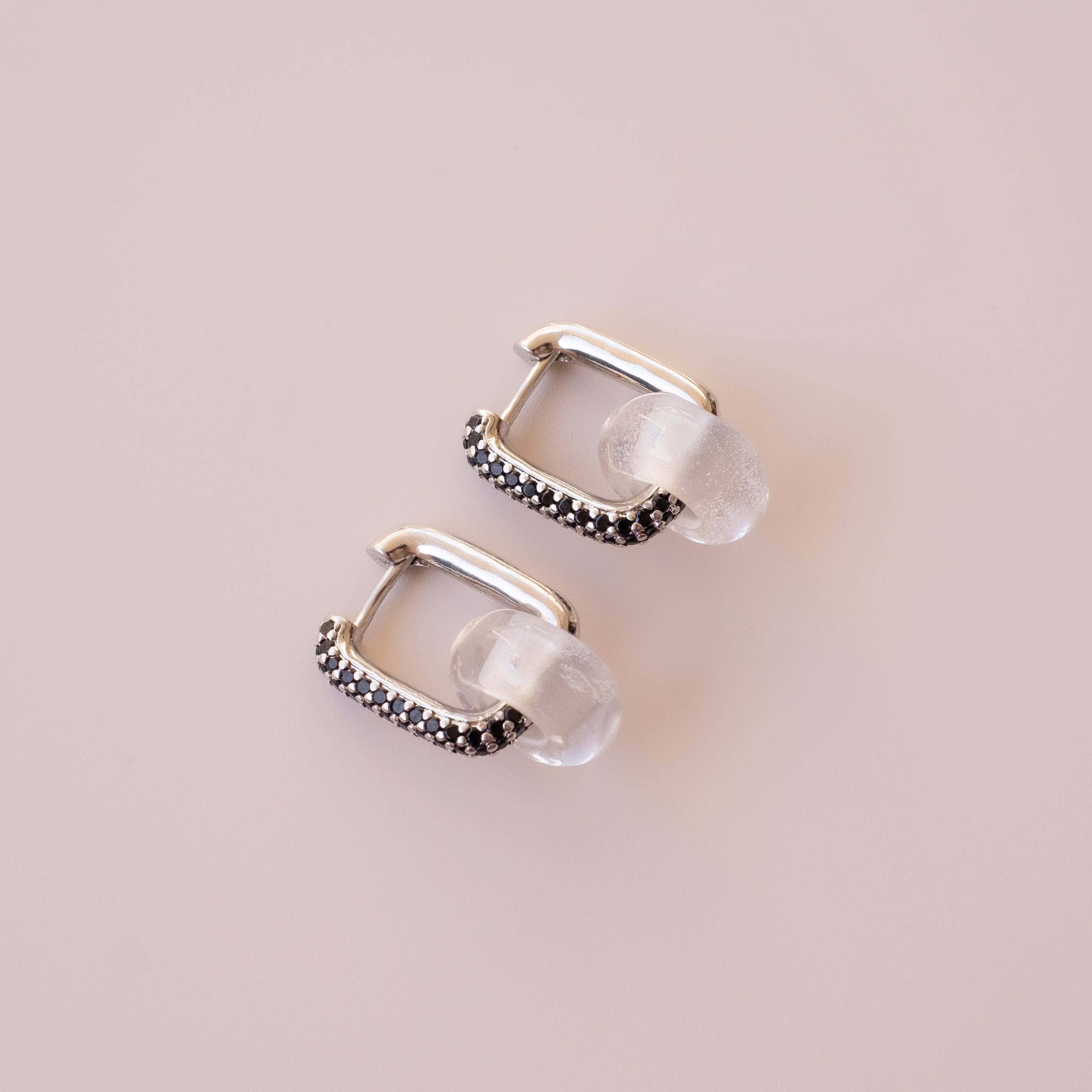 Arete Cuarzo Blanco Medi