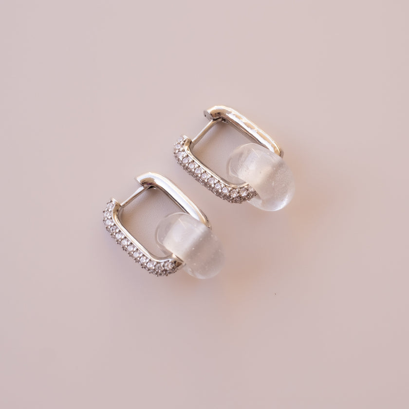 Arete Cuarzo Blanco Medi
