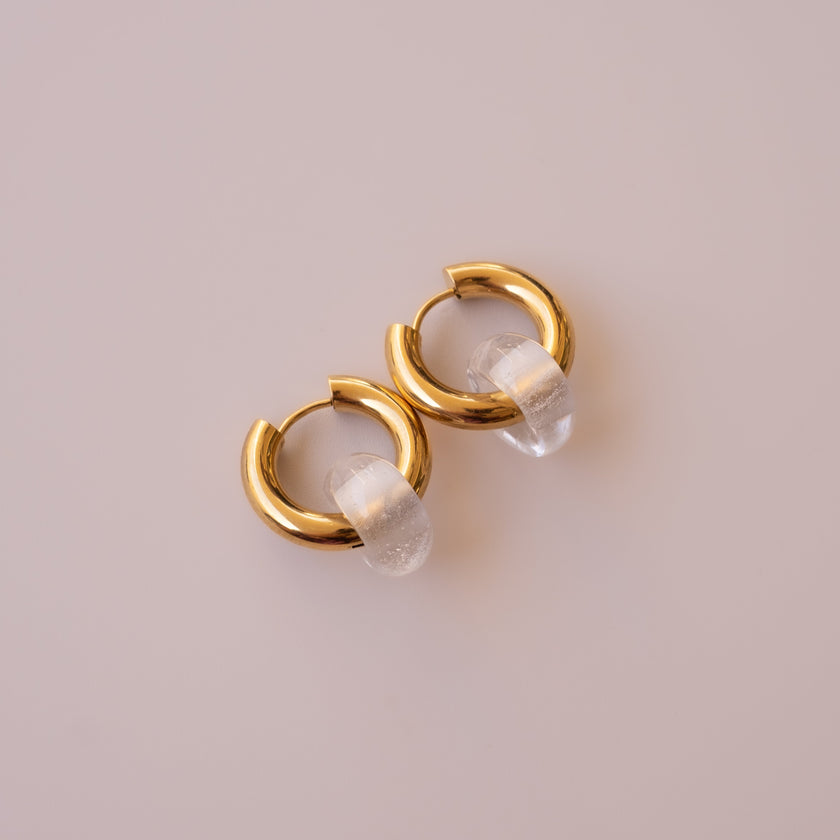 Arete Cuarzo Blanco Medi