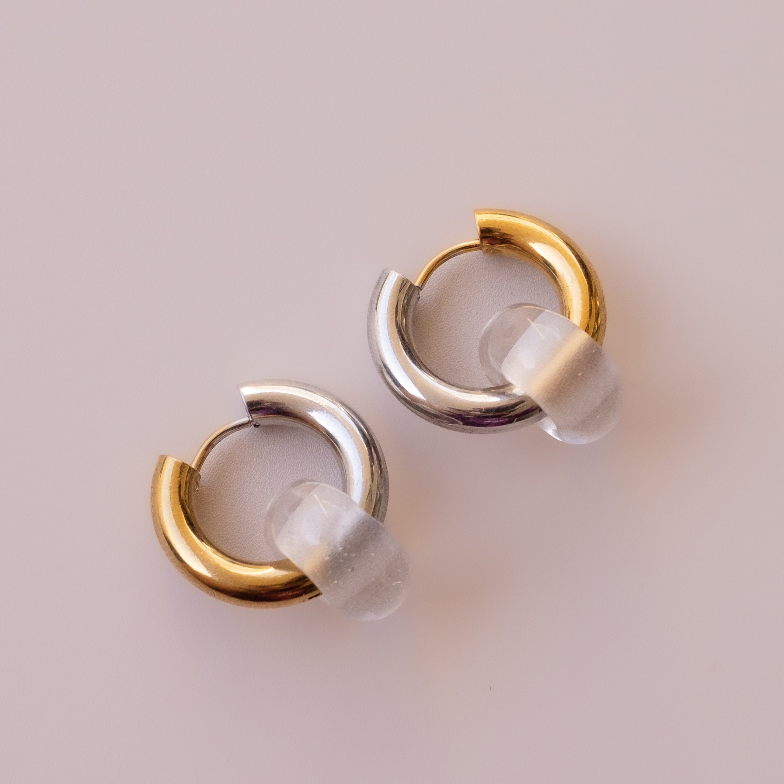 Arete Cuarzo Blanco Medi