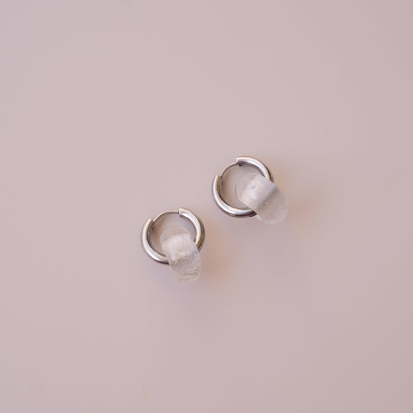 Arete Cuarzo Blanco Mini