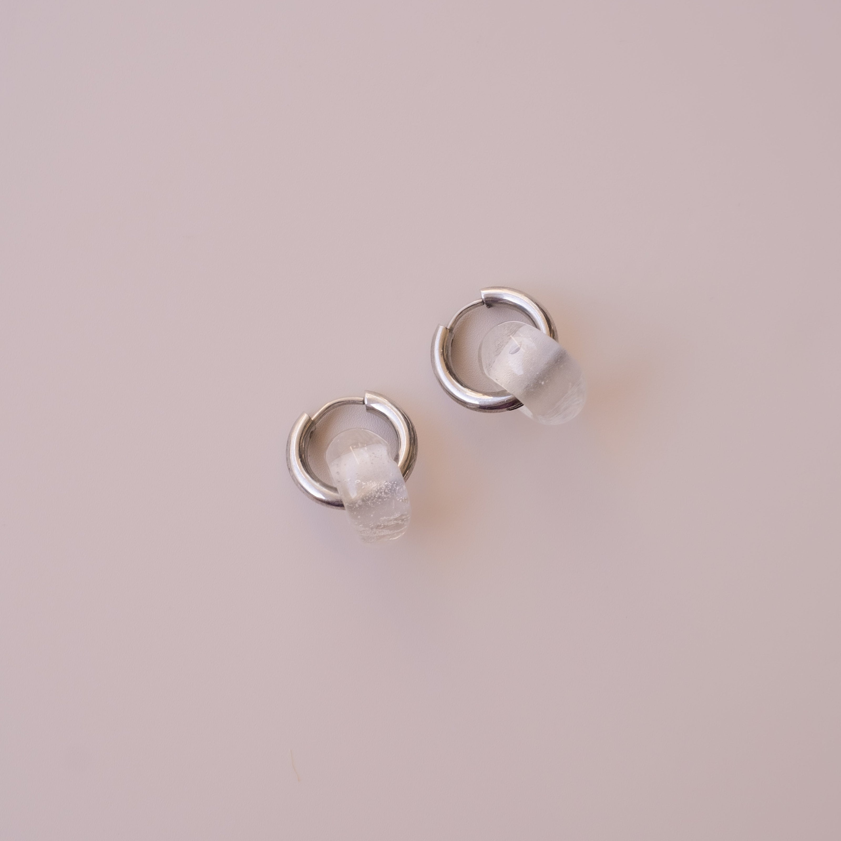 Arete Cuarzo Blanco Medi