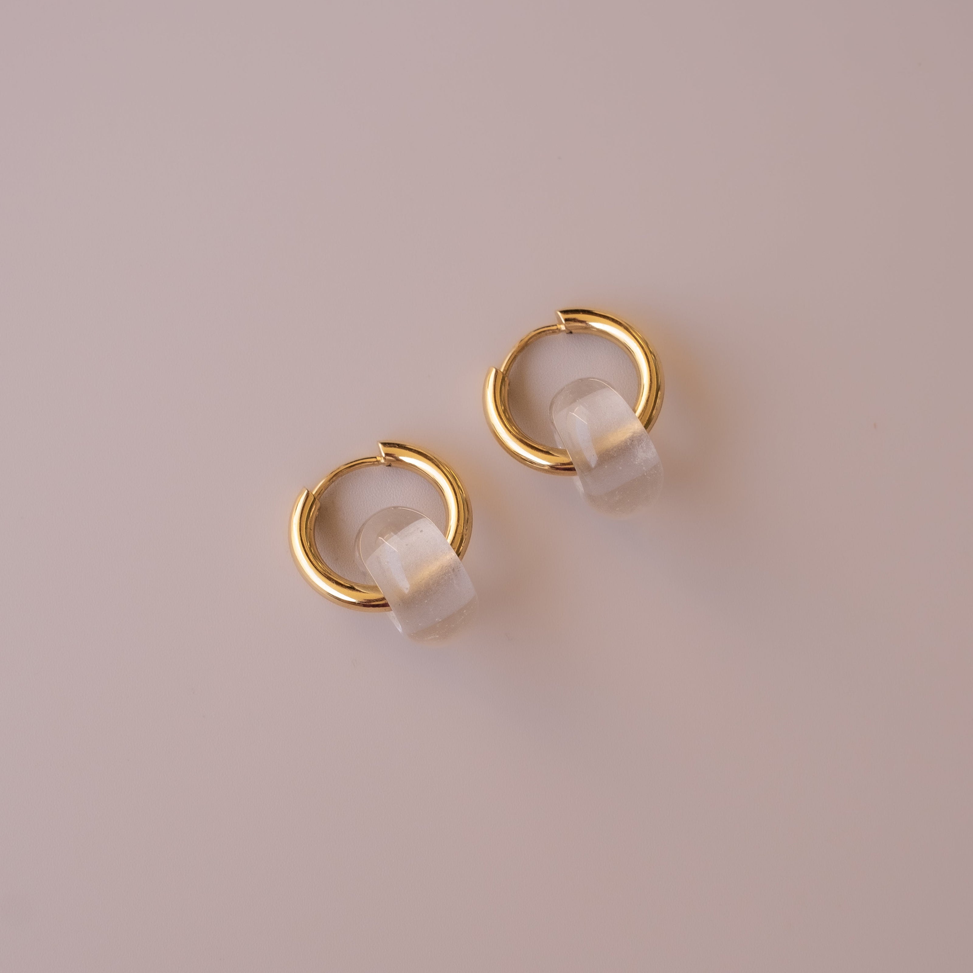 Arete Cuarzo Blanco Medi