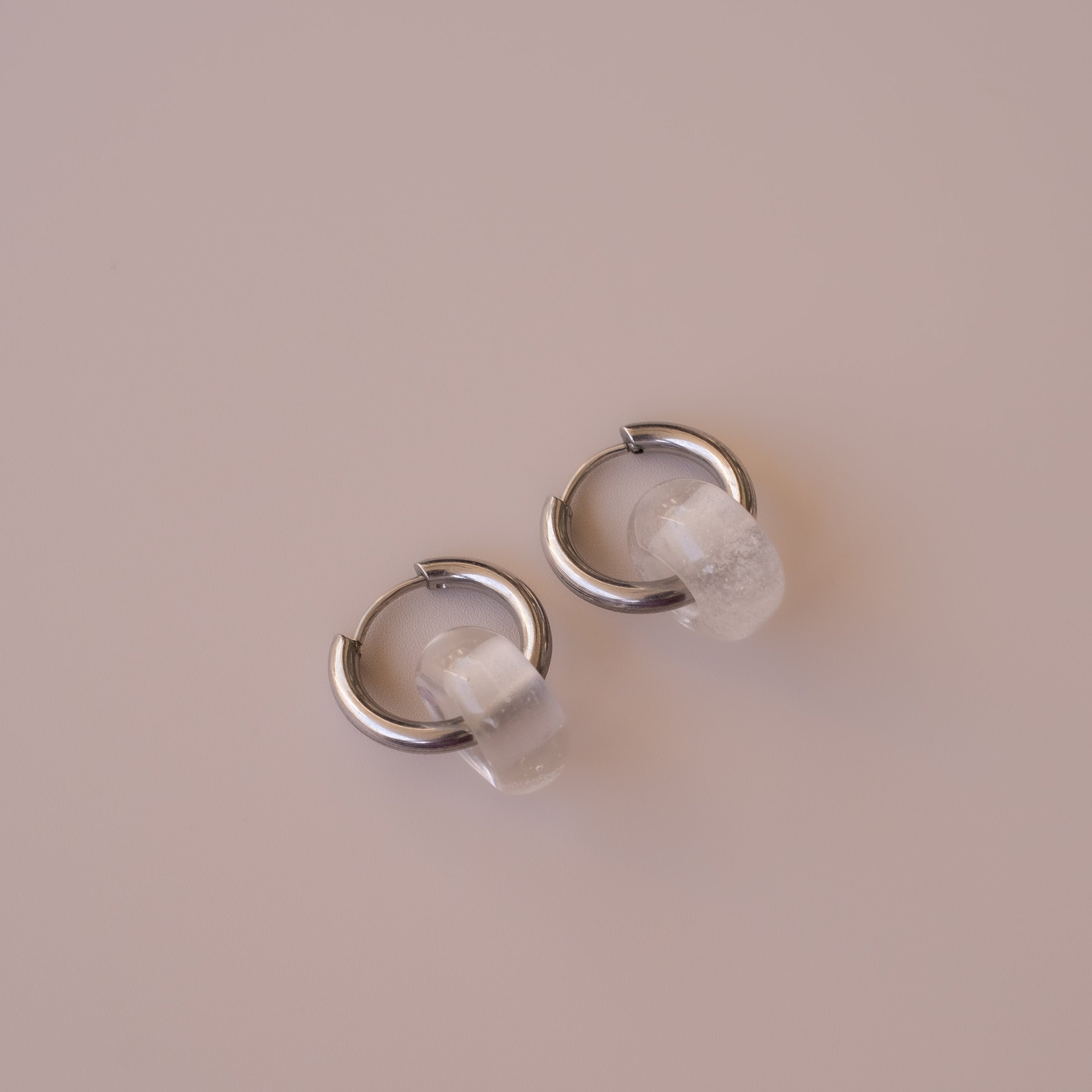 Arete Cuarzo Blanco Medi