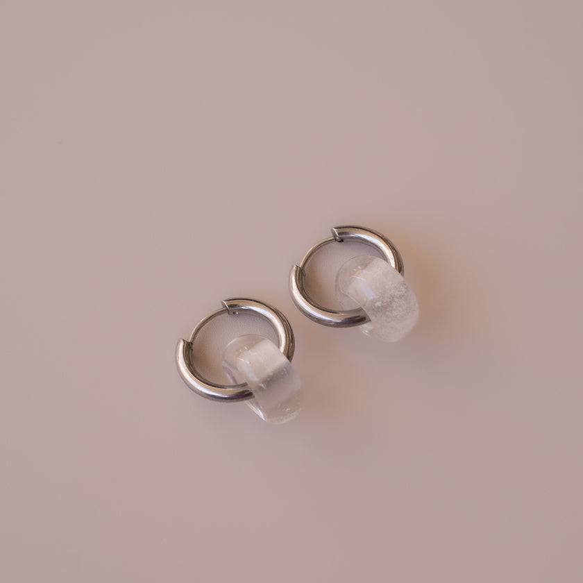 Arete Cuarzo Blanco Medi