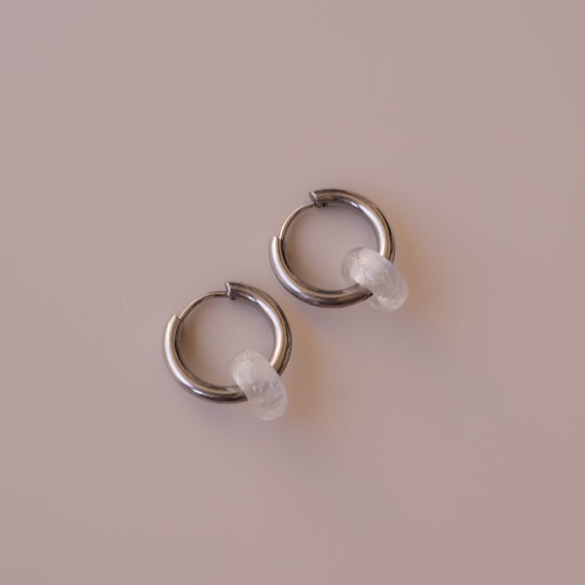 Arete Cuarzo Blanco Mini